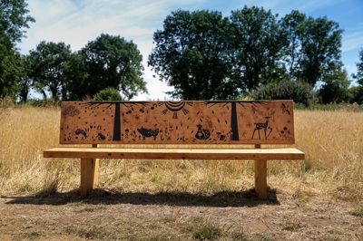 Surrey Samaritans volunteer designs bench for new Godalming greenspace