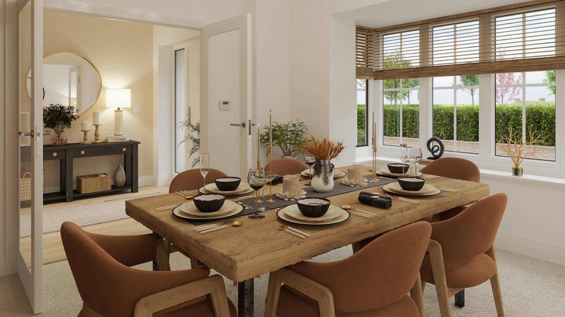 Indicative photography of the dining room of a 4 bedroom home for sale built by CALA Homes at The Orchards, Purton, Wiltshire near Swindon