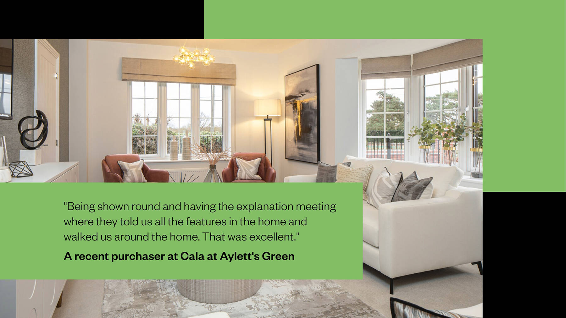 an Aylett's Green customer testimonial
