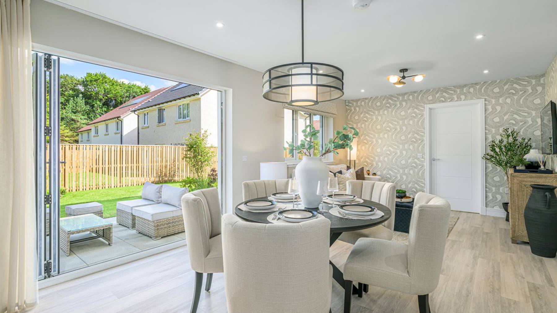 4 bedroom plus study showhome | bi-fold doors connecting to the rear garden