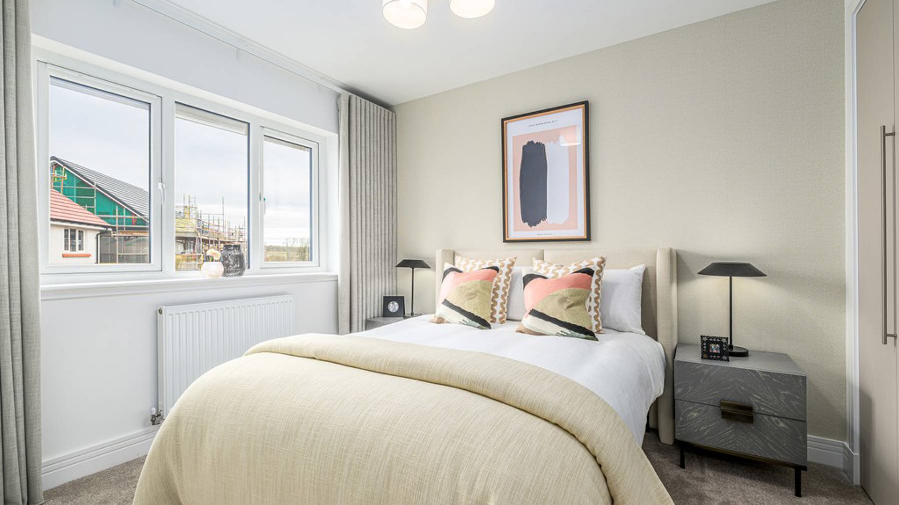 3 bedroom showhome | second double bedroom with built-in storage