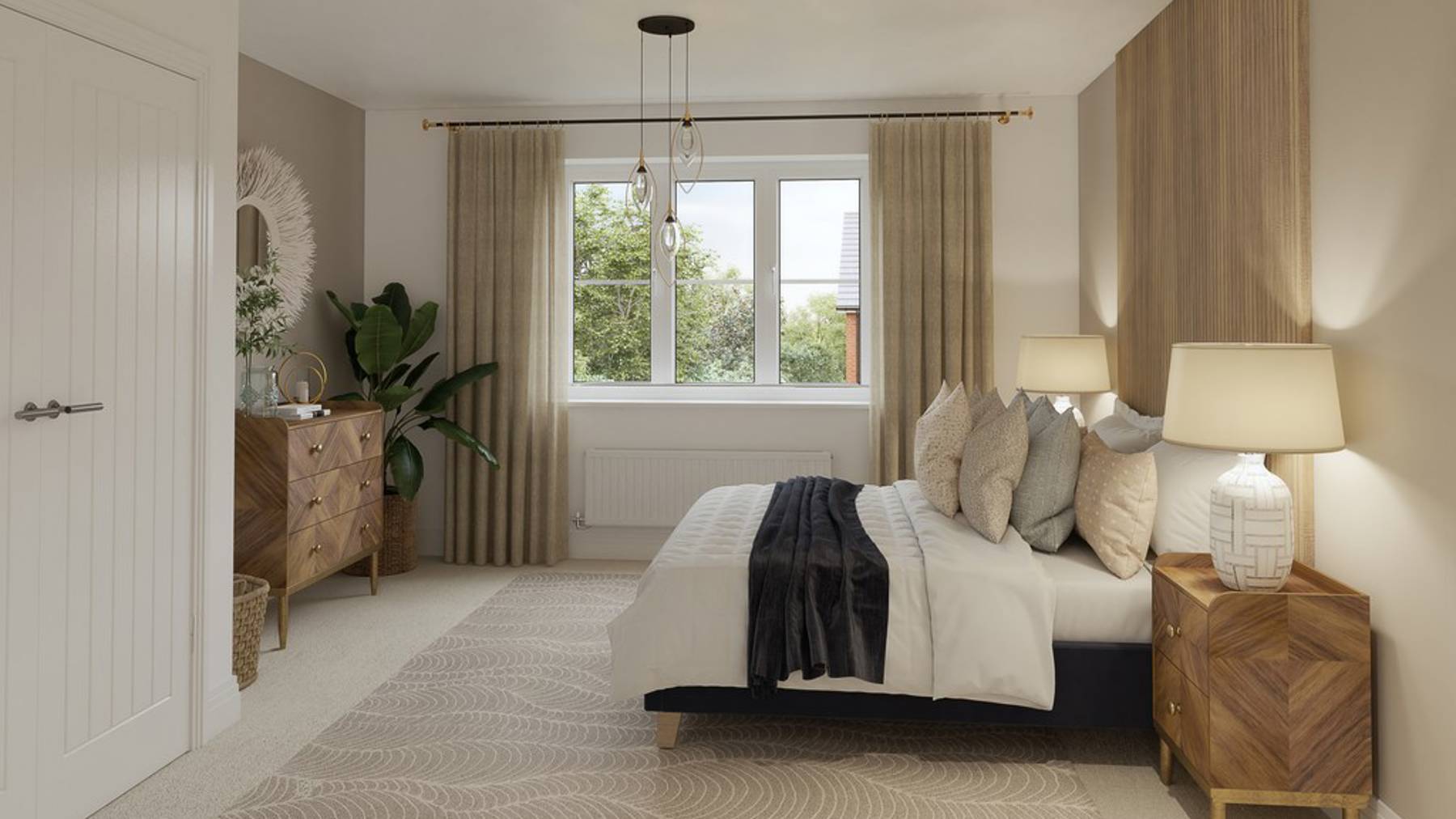 Indicative photography of the bedroom of a 4 bedroom home for sale built by CALA Homes at The Orchards, Purton, Wiltshire near Swindon