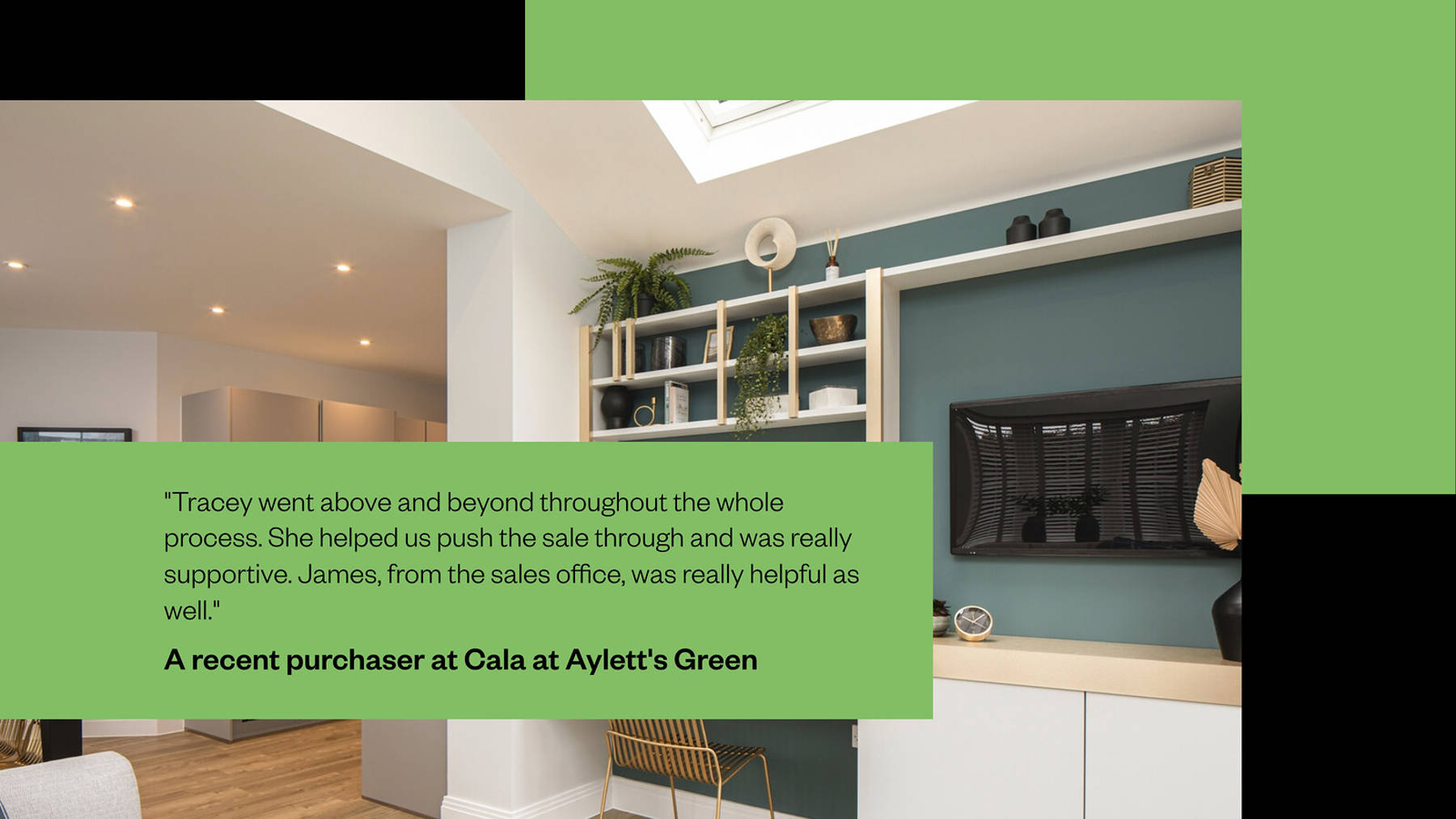 an Aylett's Green customer testimonial