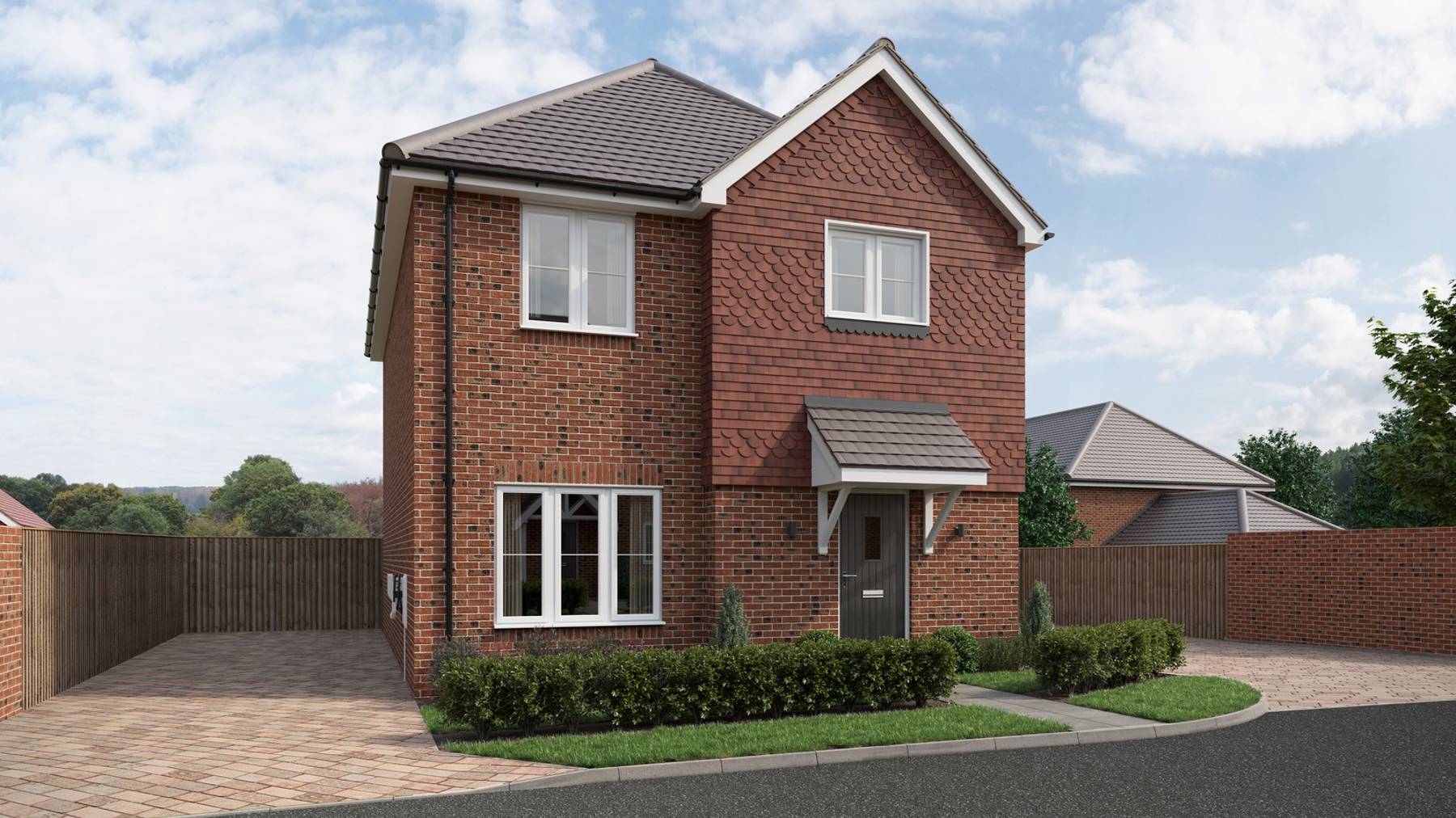 Computer Generated Image of The Hawthorn. Houses for sale in Burridge