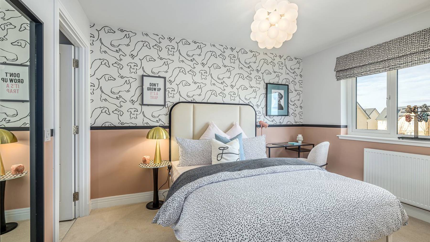 4 bedroom showhome | light-filled bedroom with en suite and built-in storage
