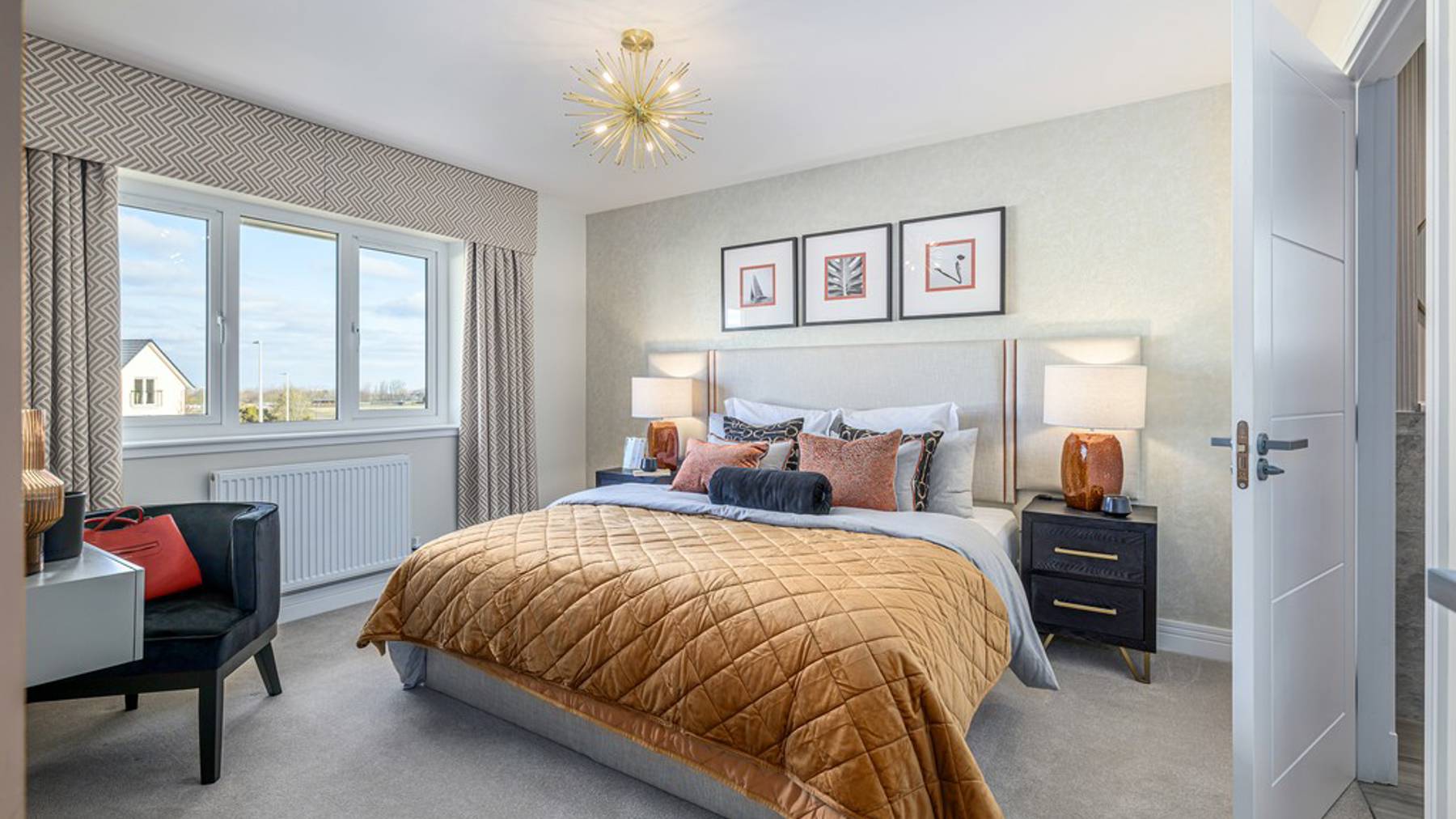 5 bedroom showhome | second bedroom with en suite and built-in storage