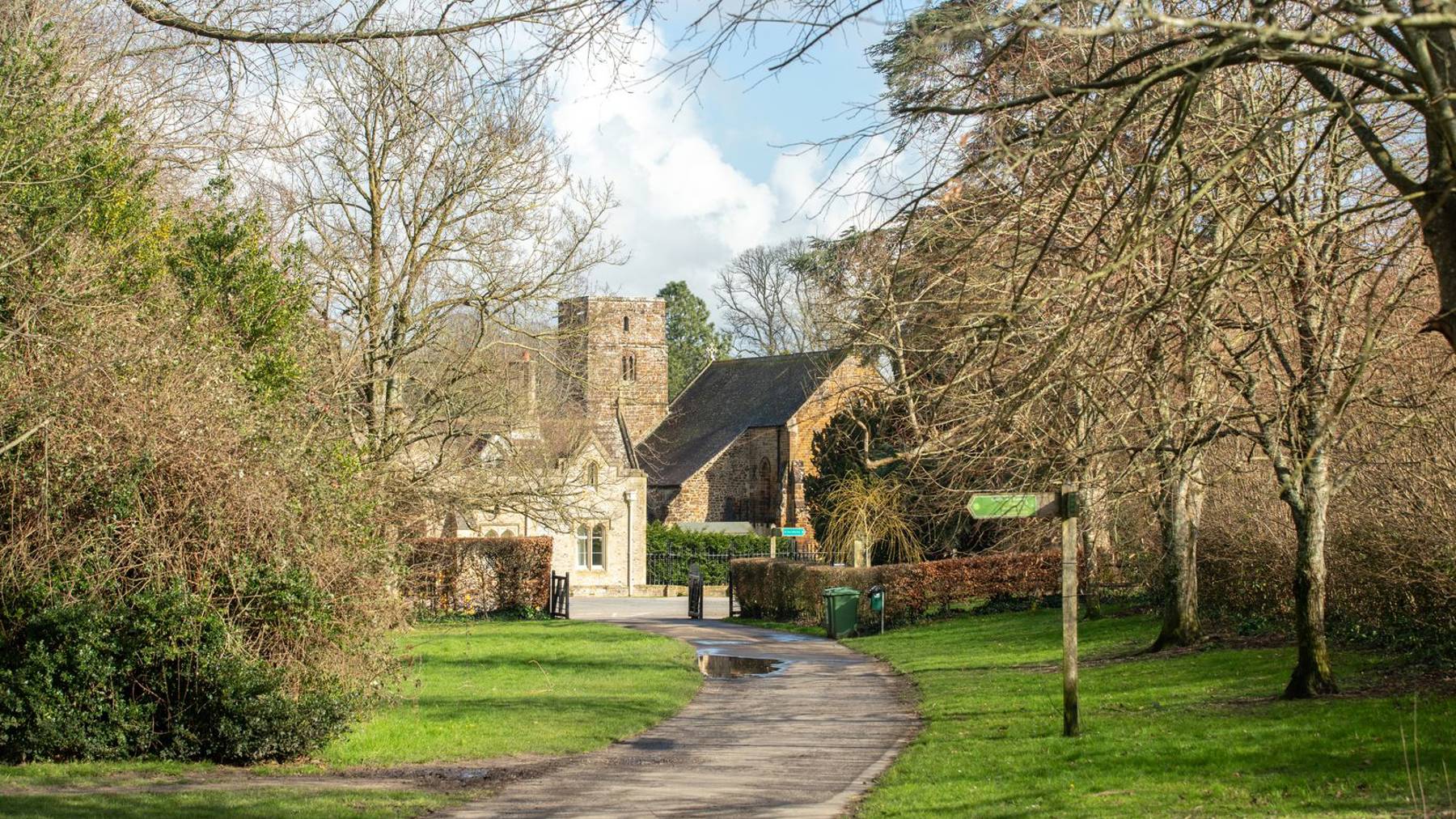 Local area photography of park for new homes in Wimborne