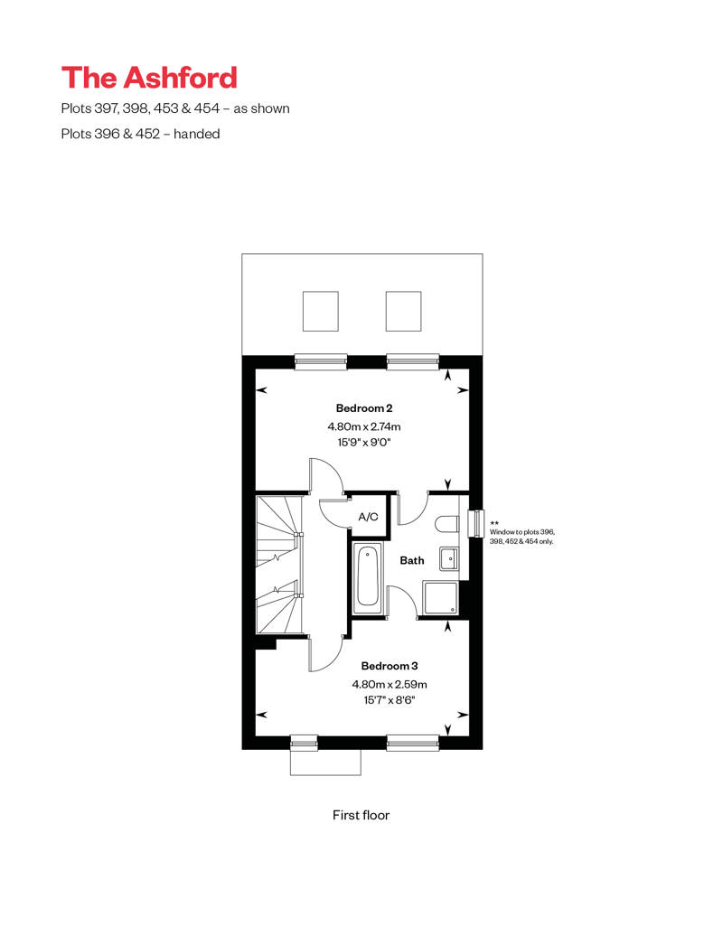 Ashford First Floor floorplan at Cross Trees Park, Shrivenham