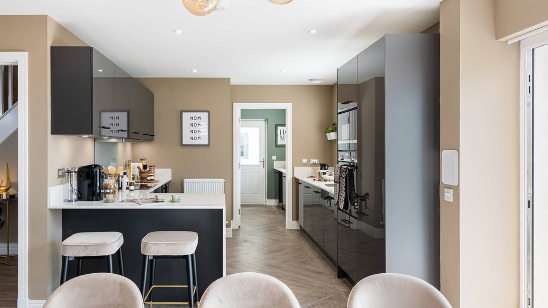 4 bedroom showhome | open plan high spec kitchen and dining area 