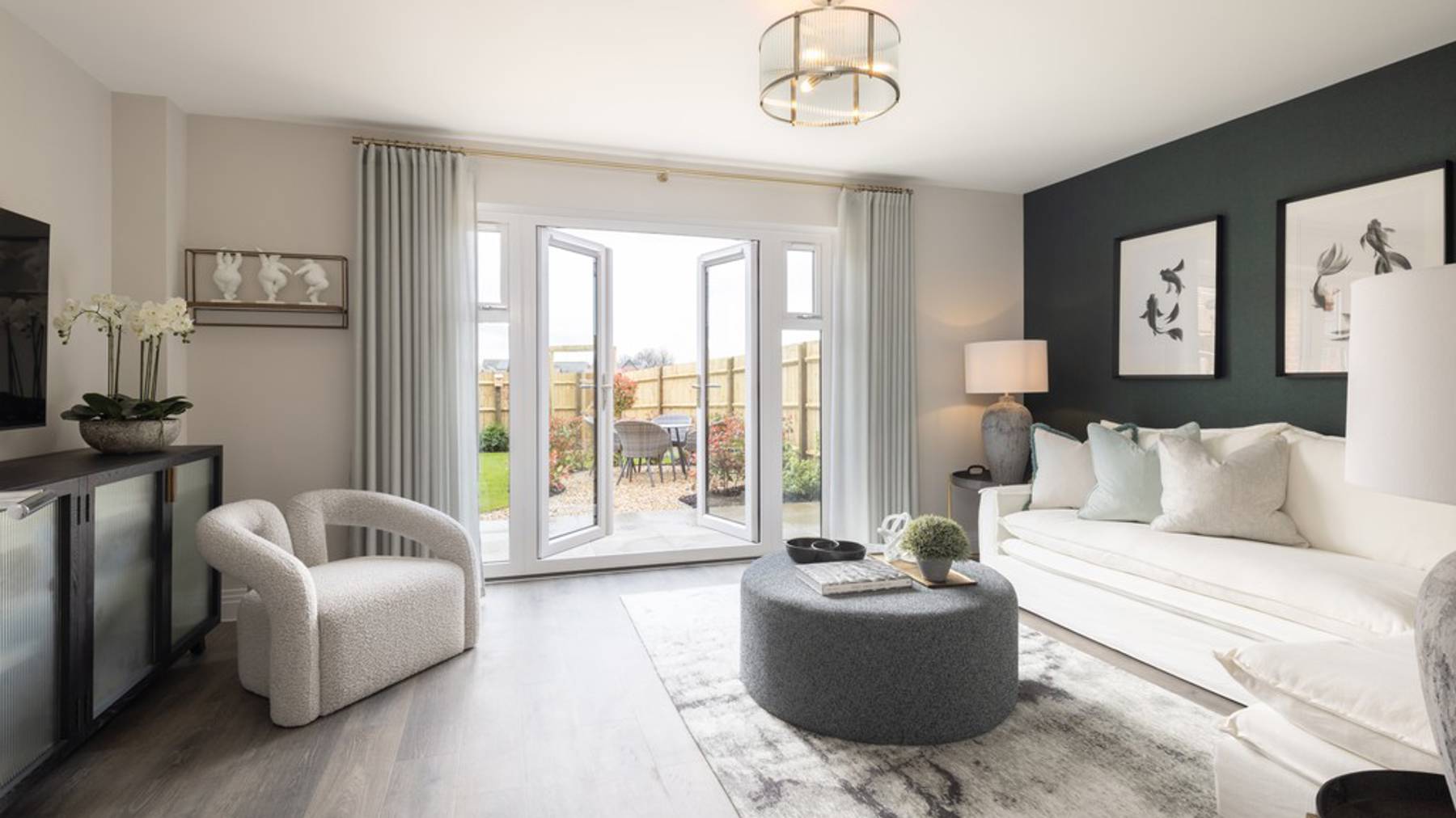 The Bayberry Sitting Room With French Doors to garden. Ingatestone Grove