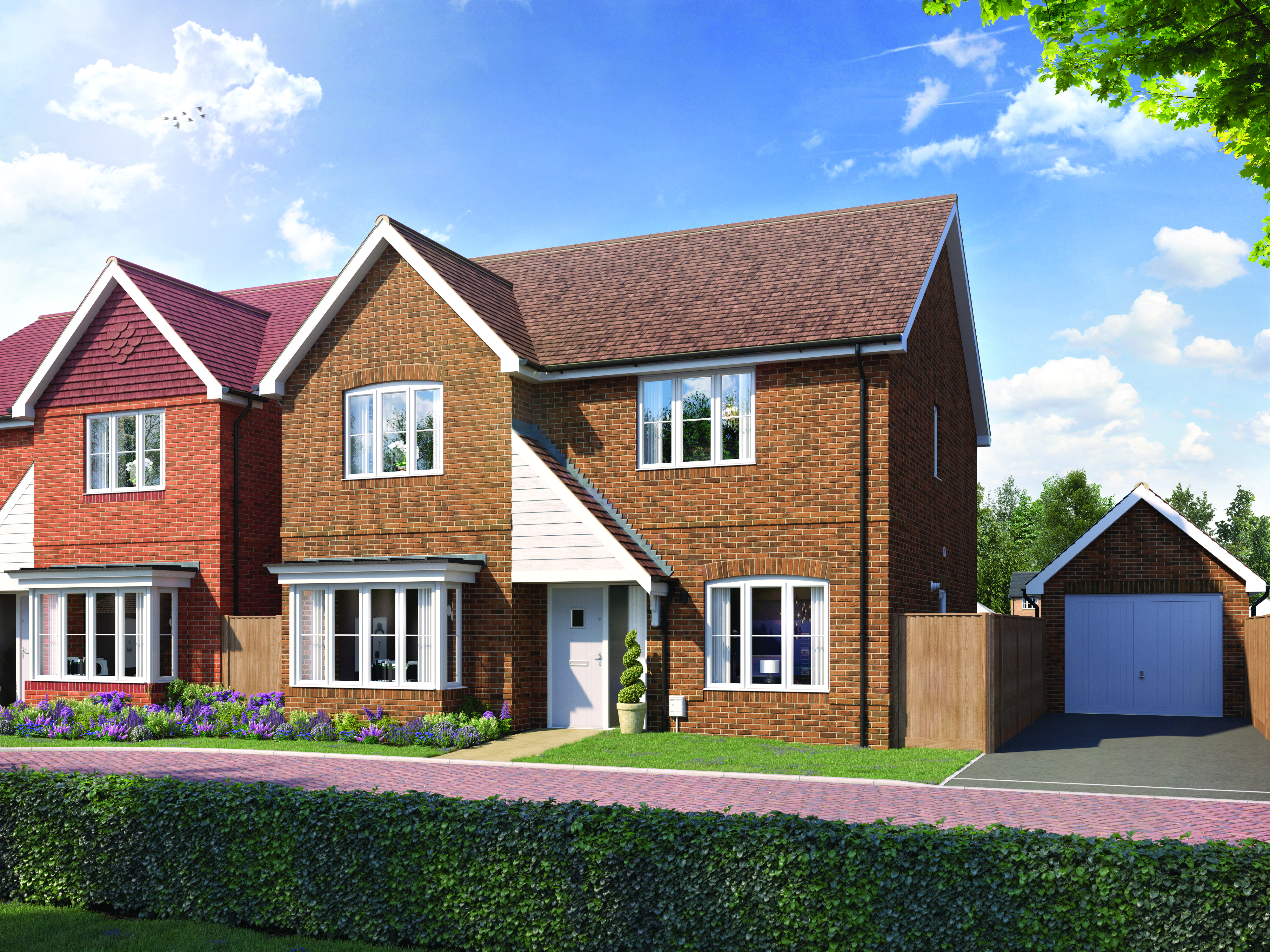 Computer Generated Image of 4 bedroom house for sale in Oxfordshire. Cala at Nobel Park, Didcot.