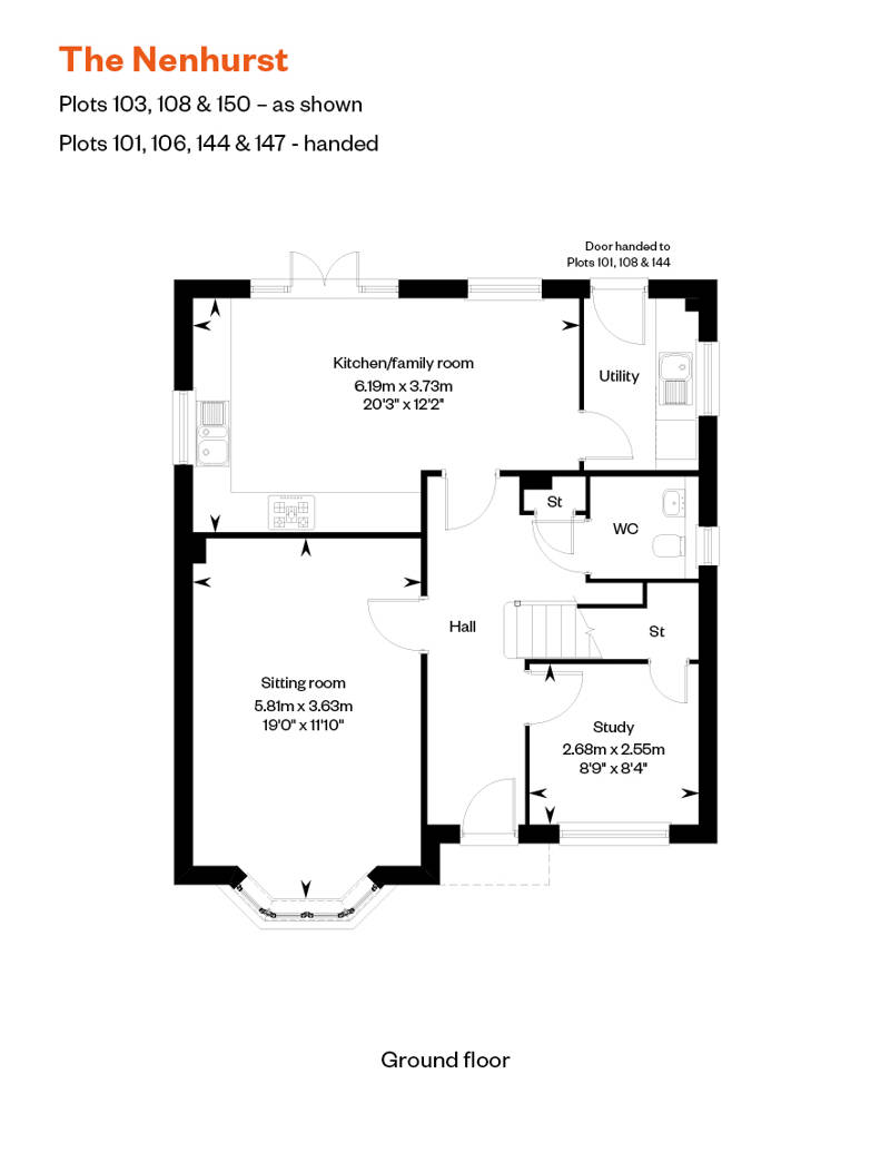 The Nenhurst GF ASHP Floor Plan