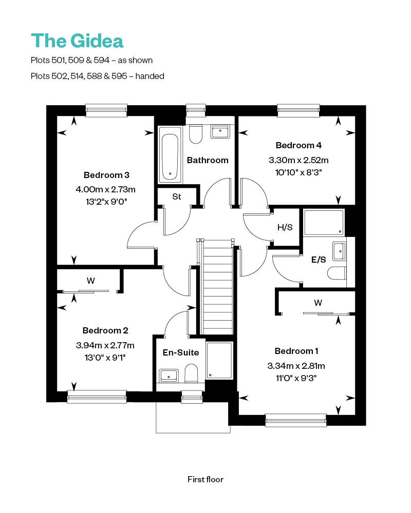 The Gidea First Floor floor plan at Nobel Park, Didcot, Oxfordshire