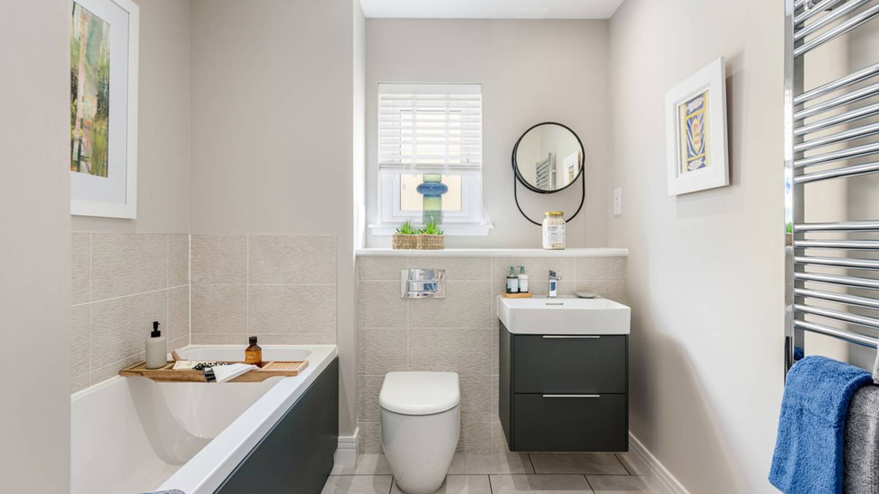 5 bedroom showhome | four-piece family bathroom with generous bath