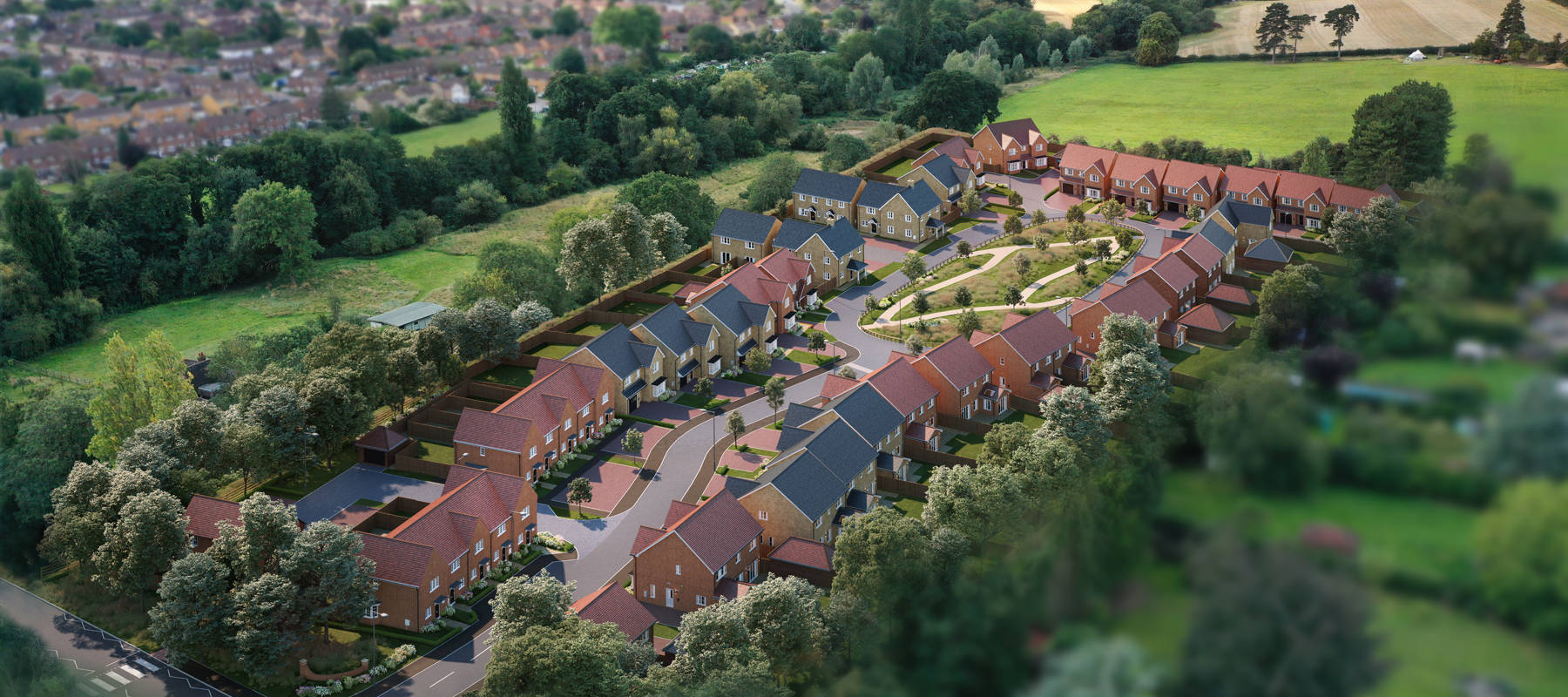 Burford Grange Aerial CGI