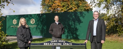 Homebuilder unveils breathing space bench in a bid to boost mental health awareness