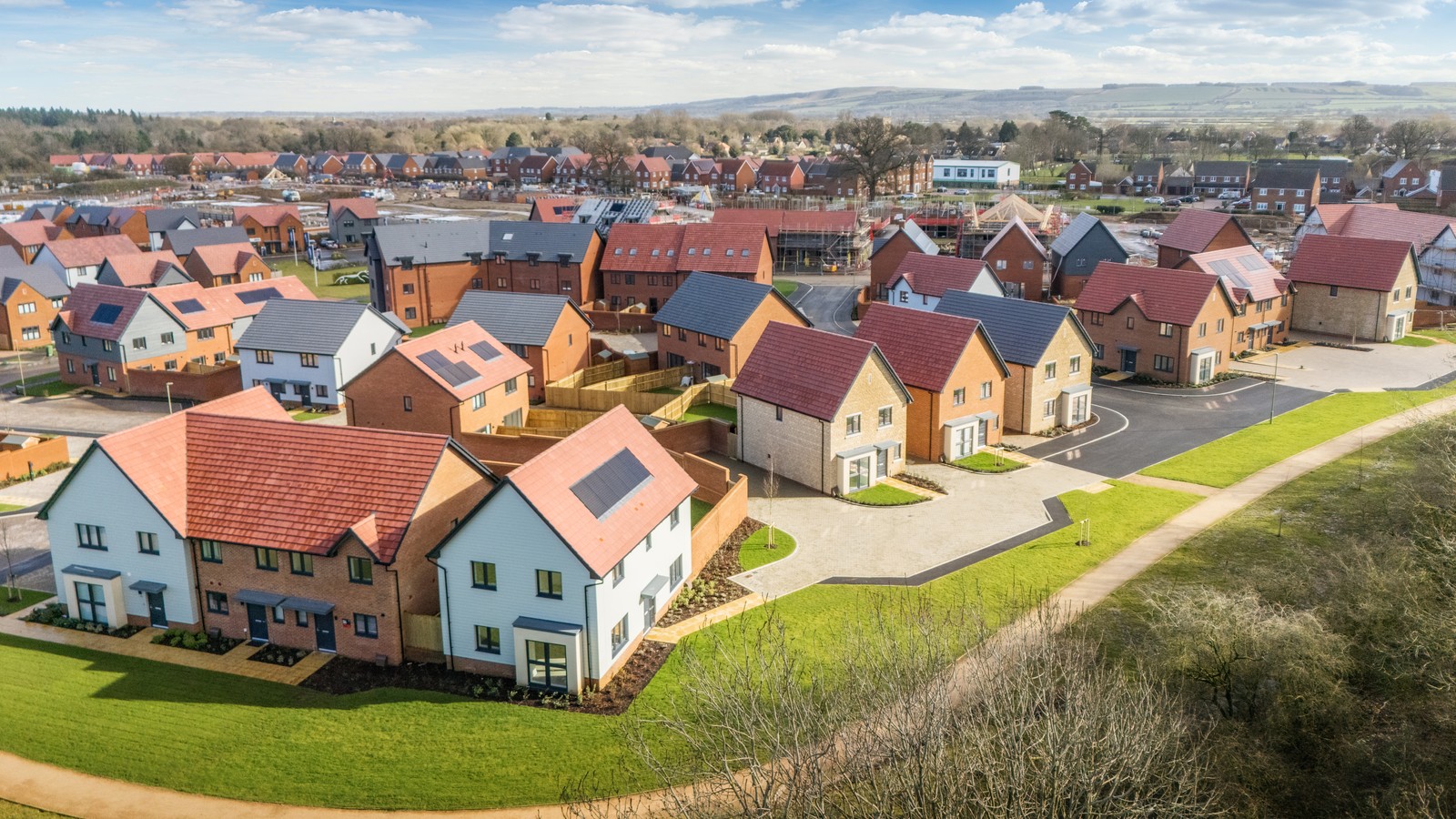 Arieal photography of Cross Trees Park, Shrivenham